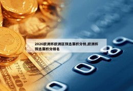 2026欧洲杯欧洲区预选赛积分榜,欧洲杯预选赛积分排名