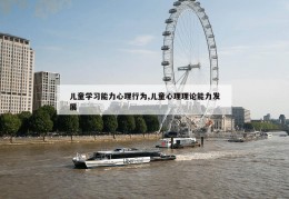 儿童学习能力心理行为,儿童心理理论能力发展