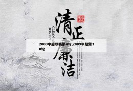 2009中超联赛第4轮,2009中超第30轮